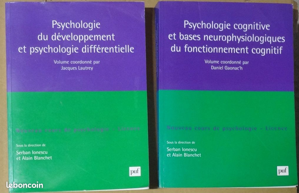 Lot de 4 livres universitaires de psychologie clinique et cognitive (niveau licence) (image 2)