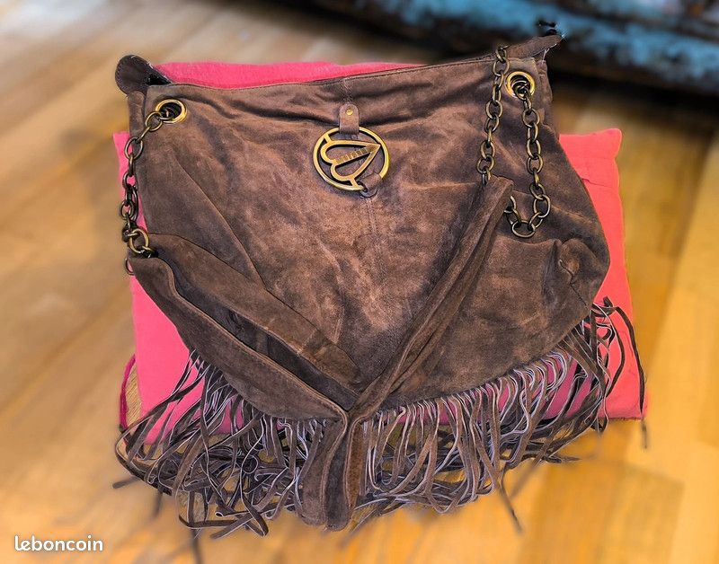 Sac à main en croute de cuir retournée Marque Morgan