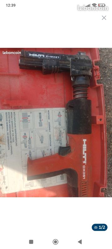 Cloueur HILTI DX 351 – Occasion – Pistolet à Clous Rouge – Allemagne