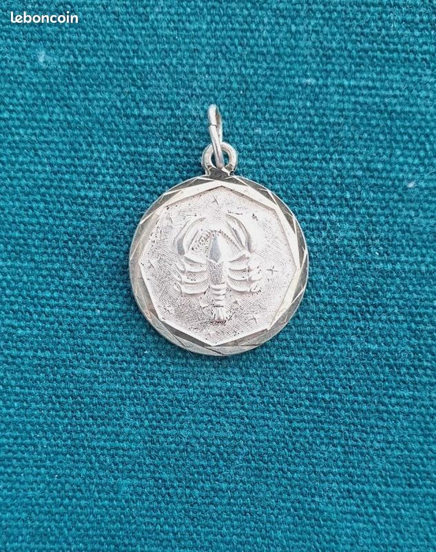 Médaille Signe du Zodiaque - argent 925 - Le Cancer 1