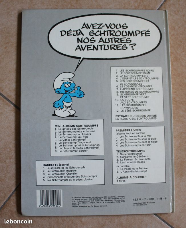 BD 4 Histoires de Schtroumfs "Le Bébé Schtroumf" - T12 1984 (image 2)