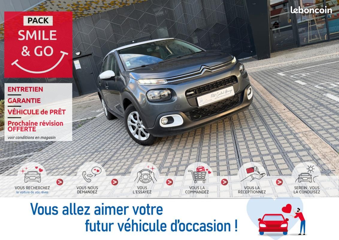 Citroën C3 1.2 i 82cv Feel 💳 x12 Vitres Crit'Air 1*Ct Kit Distribution Entretien Complet Ok*Véhic... (image 1)