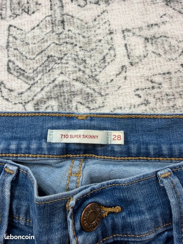 Jean Lévis Bleu Supper Skinny W28 L30 FR38 Femme #0032 (image 10)