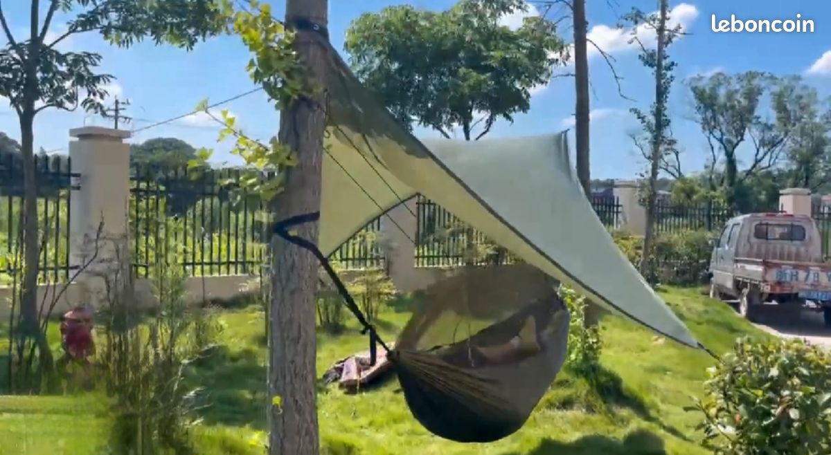 Camping Hammock avec moustiquaire et bâche de Pluie,hamac Double