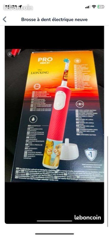 Brosse à dent électrique Oral-b pro kids3+ (image 2)