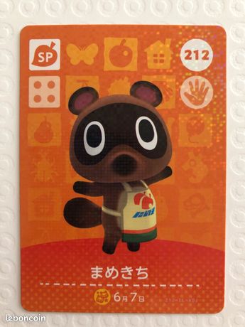 Carte Amiibo Animal Crossing - Racine / Leif #208 - Occasion - Version EUR