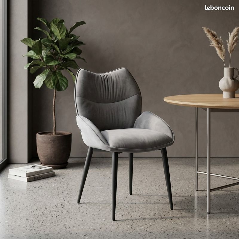 Lot de 4 Chaises en Velours Style Scandinave / Chic (image 4)