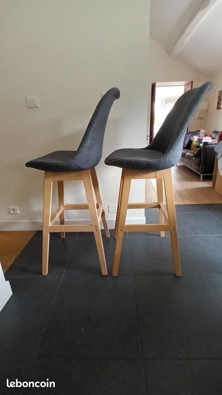 1 chaise hautes style scandinave Gris (image 2)