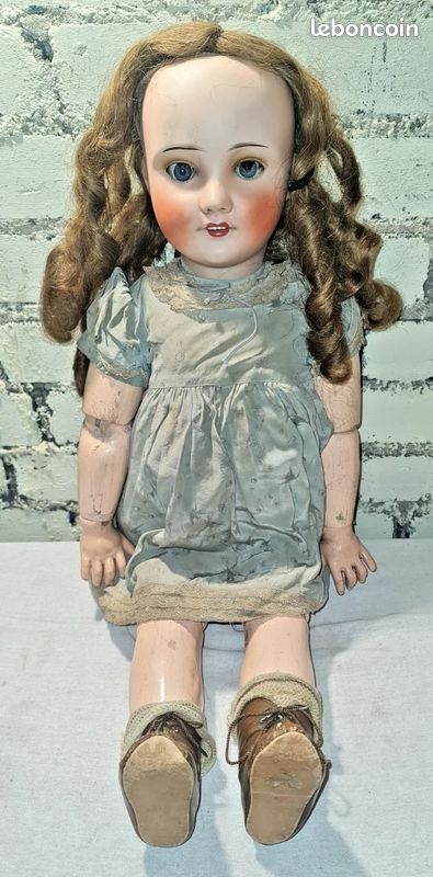 ANCIENNE POUPÉE TÊTE porcelaine Unis France 301 ERT 40 cm EUR 80,00 - FR