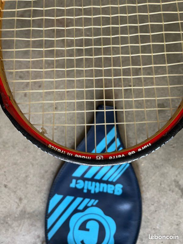 Raquette De Tennis Ancienne Gauthier Fils Et Cie – Décorative, Fabriquée En France