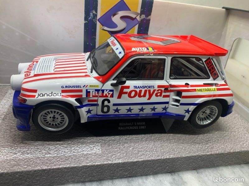 SOLIDO RENAULT 5 Maxi Turbo de 1985 avec planche adhésifs 1/43 NEUVE