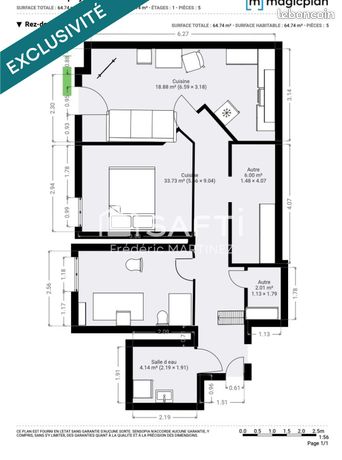 Maison 3 pièces 63 m²
