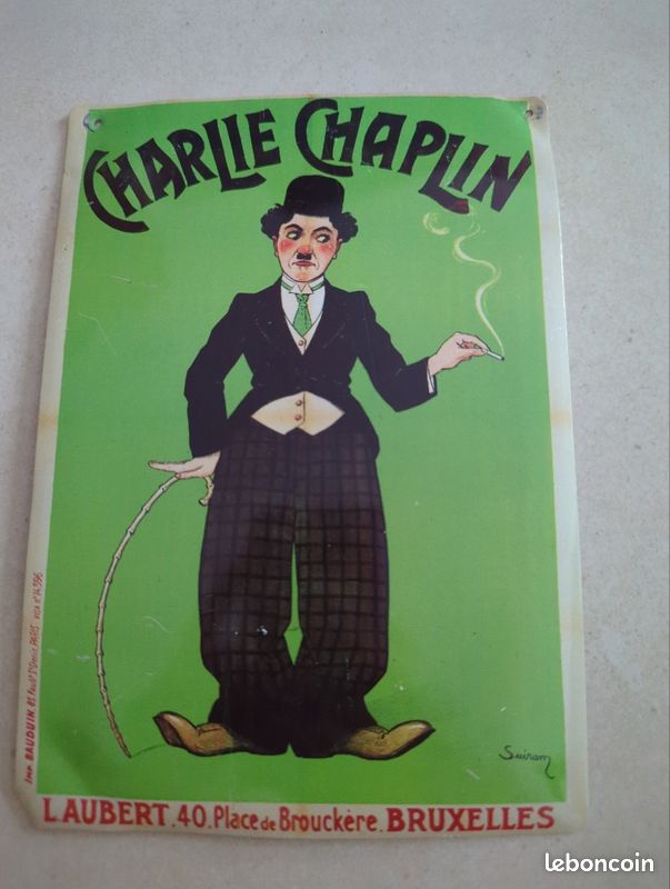Plaque publicitaire Charlie Chaplin (image 1)