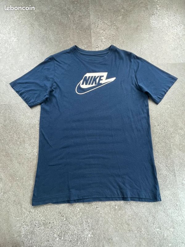 T-shirt Nike bleu imprimé sportwear streetwear classique taille XL homme #0-080 (image 2)
