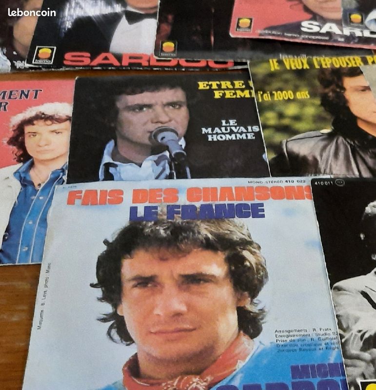 Lot de disques 45 tours Michel Sardou (image 1)