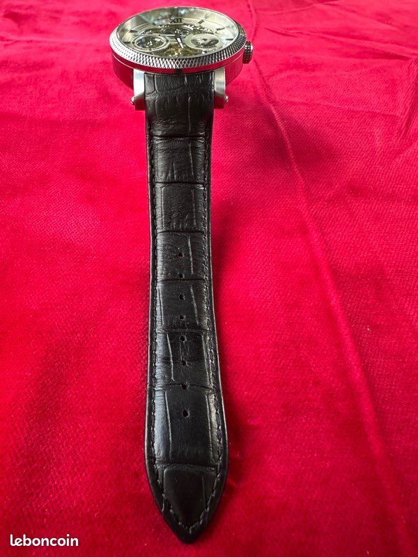 Montre heritor automatique,bracelet cuir noir (image 15)