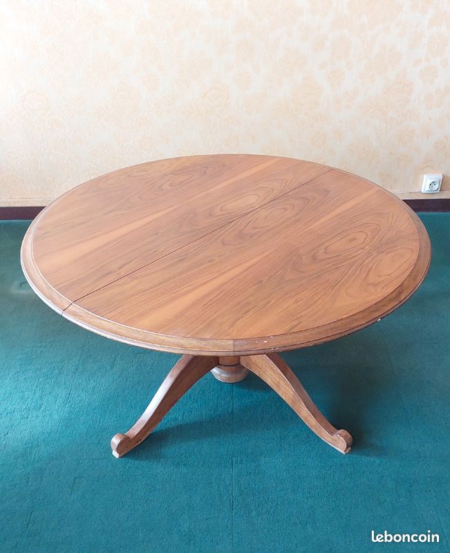 Table ronde sur vérin double usage sur vérin - table basse de salon - table pour repas (image 3)