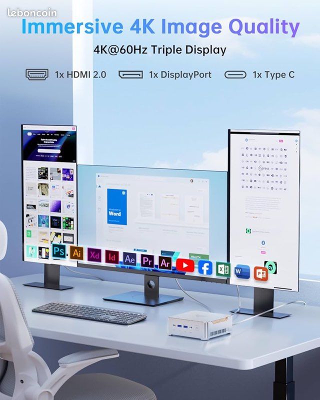 Mini PC NiPoGi Pinova P2 Négociable ou échange – AMD Ryzen 3300U / 16 Go RAM / 512 Go SSDa (image 5)