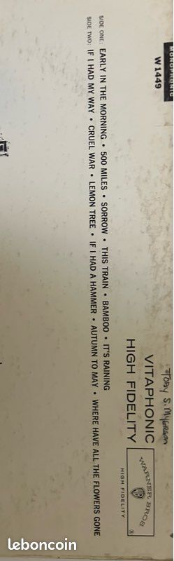 Vinyle 33 T, Peter Paul and Mary (image 2)