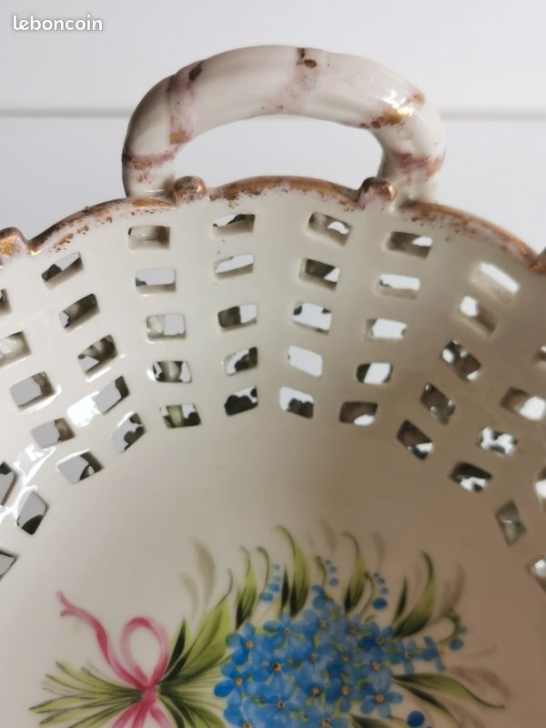 Ancienne coupe ajourée centre de table Porcelaine Schierholz & Sohn début XXème (image 8)
