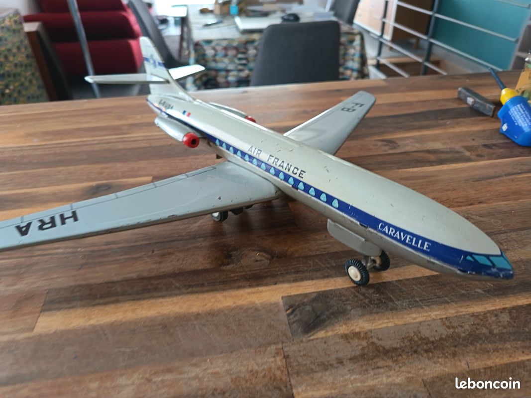 Avion Joustra Aero-Club Ref 555 - Années 1960 - Métal, Bon état, Incomplet (collection)