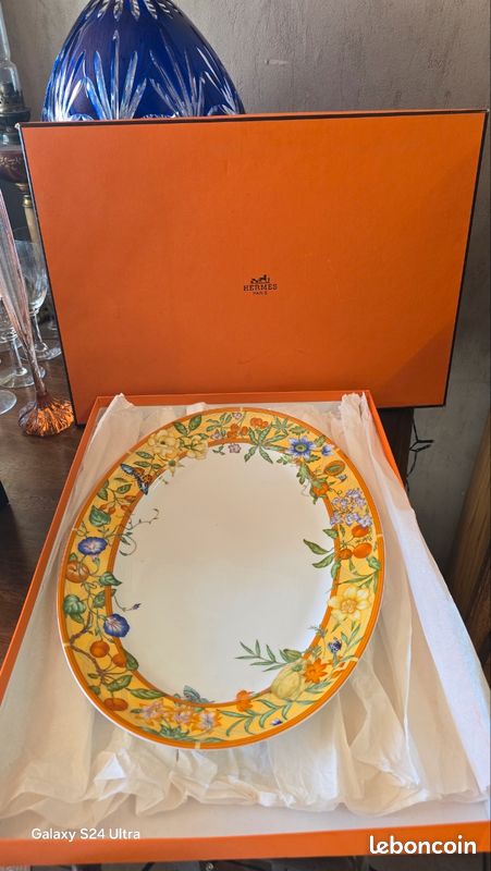 Hermes La Siesta Porcelain Dinner Plate 27 cm Dinnerware 10.6 tableware YA8 - a
