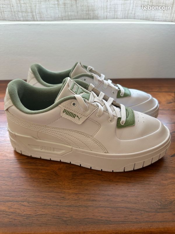 Baskets Puma mixte blanches & vertes (image 7)