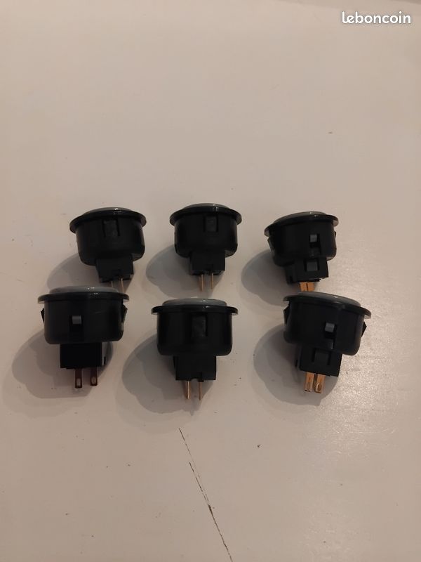 Bouton D'arcade Seimitsu PS-14-D - Noir - Pour Borne De Jeu
