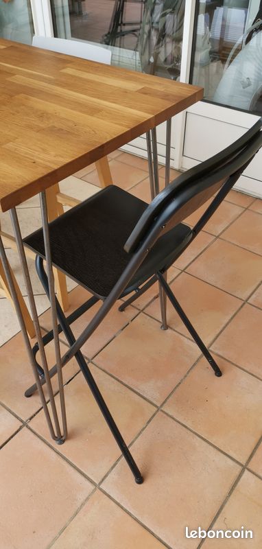 4 tabourets de bar pliables IKEA noir (image 2)