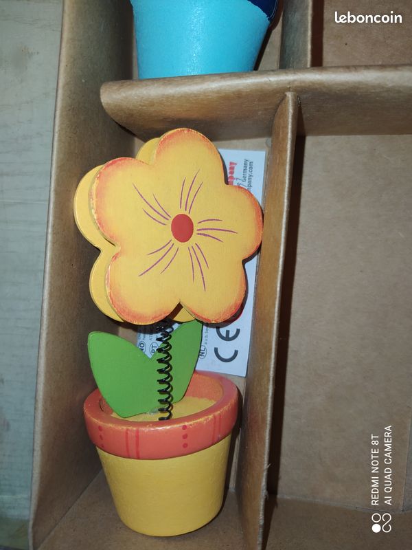 Neuf Lot de 4 pense-bêtes Fleurs / en bois (image 5)