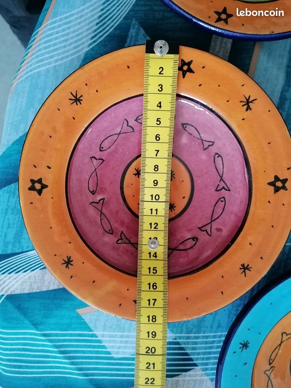 Une assiette déco au choix Maroc Essaouira lourde 300g diam 18cm à EMPORTER NANTES SUD (image 2)