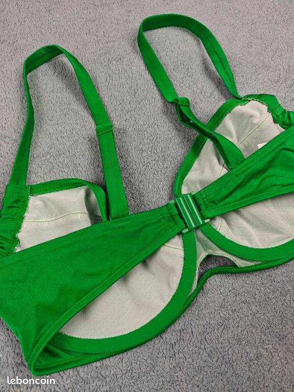 Maillot de bain brésilien 2 pièces Passionata neuf – Taille 85D / 38 – Femme – Vert – Avec armature (image 3)