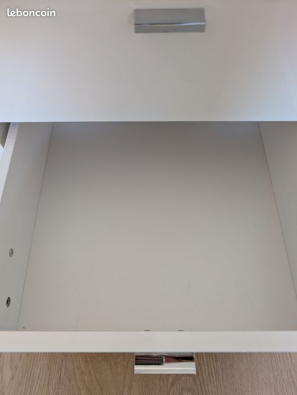 Caisson de rangement bureau blanc laqué (image 8)