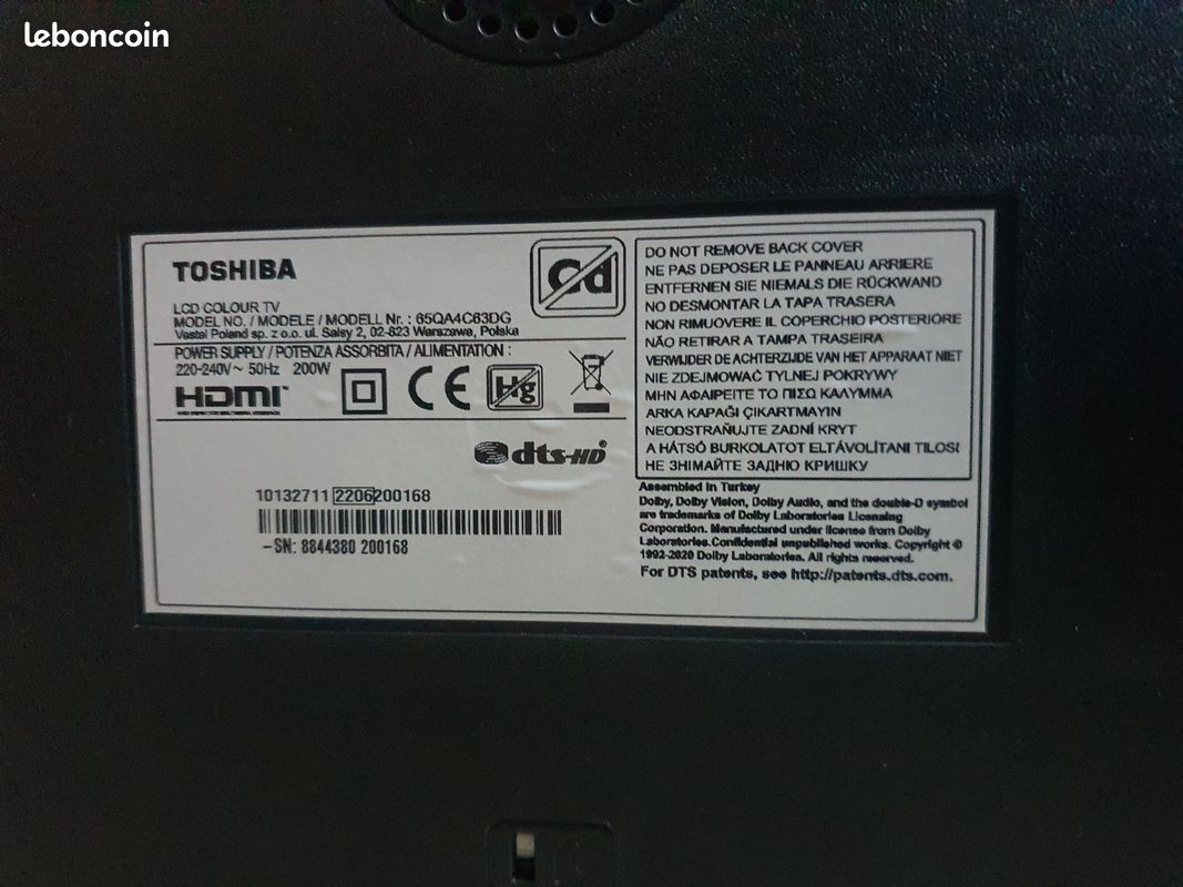 Carte Principale (Main Board) Vestel 17MB110. – Numéro De Pièce 23362797 (Occasion)