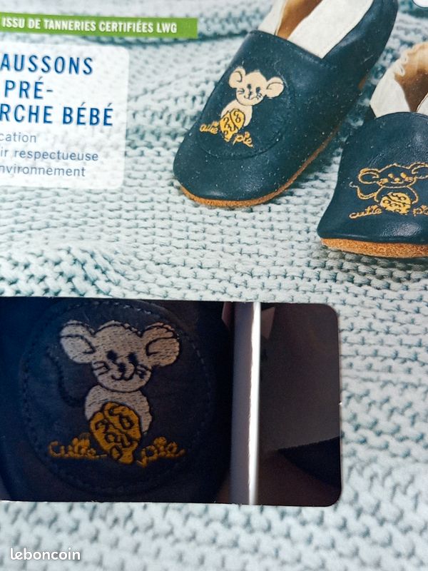 Vends chausson de pré- marche bébé marque Lupilu neuf dans la boîte (image 2)