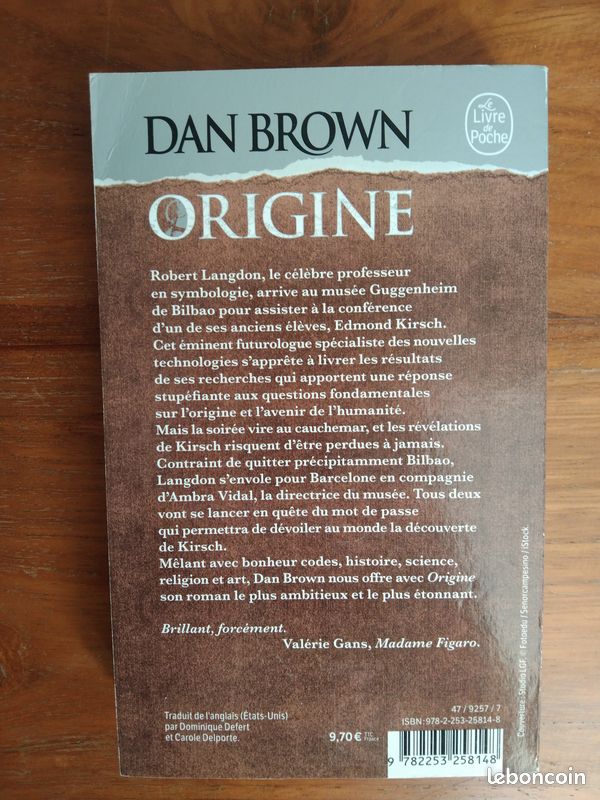 Dan Brown "Origine" (image 2)