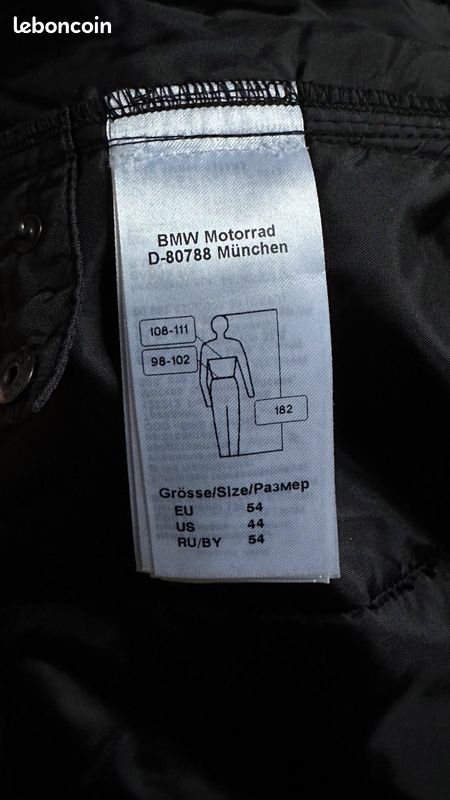 Veste BMW Airshell taille 54 - Équipement moto