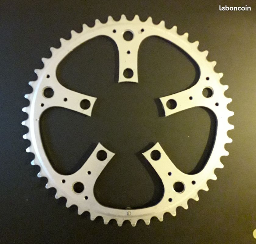 Plateau Stronglight 52 Dents - 86 Mm BCD - 5 Boulons - Aluminium - NOS