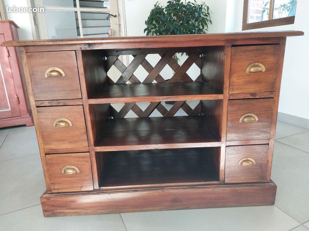 Meuble tv style colonial (image 1)