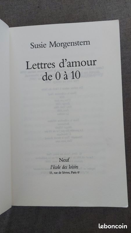 Lettres d'amour de 0 à 10 ans de Susie Morgenstern (image 4)