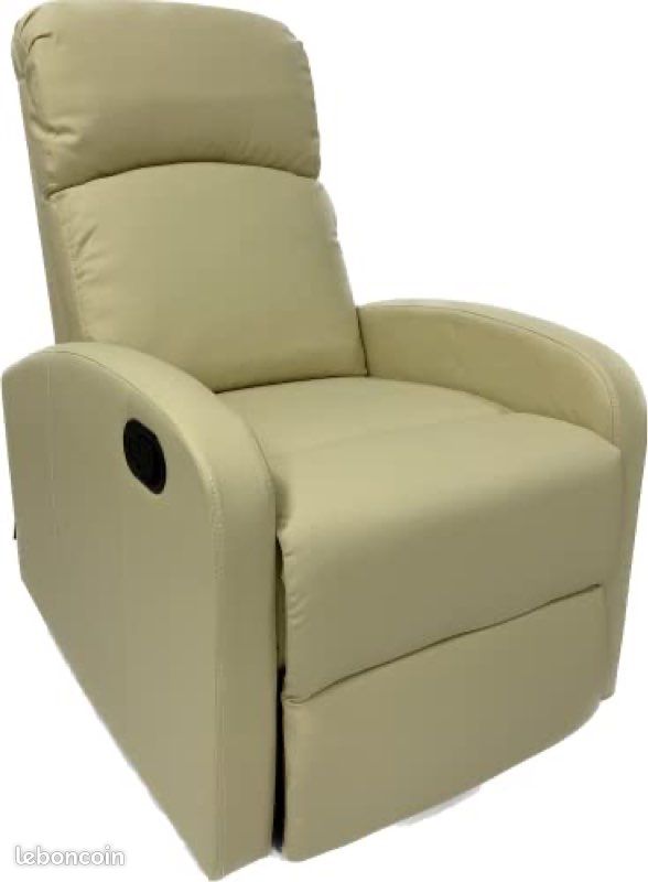 Fauteuil en cuir relax inclinaison (image 1)