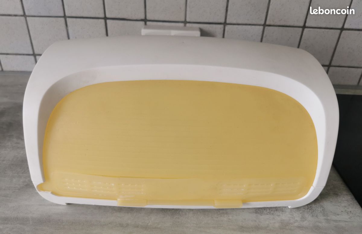 Boîte à pain thermomix jaune et blanc (image 1)