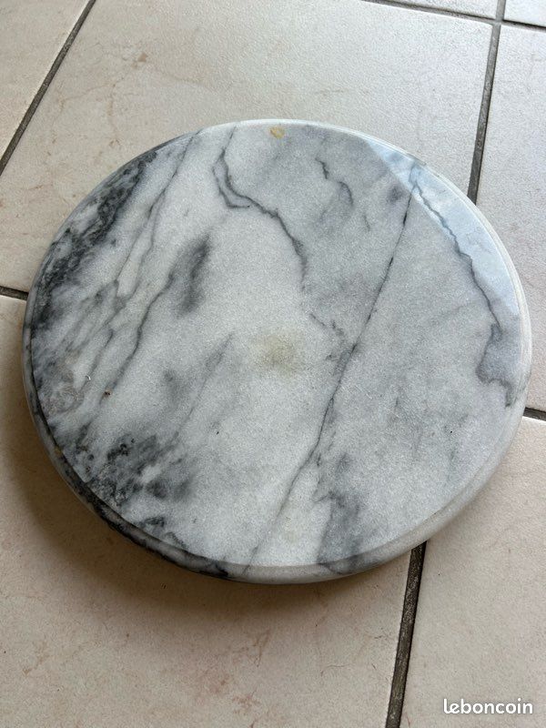 Plateau De Service Rotatif-Plateau De Service Rond En Bois De Bambou