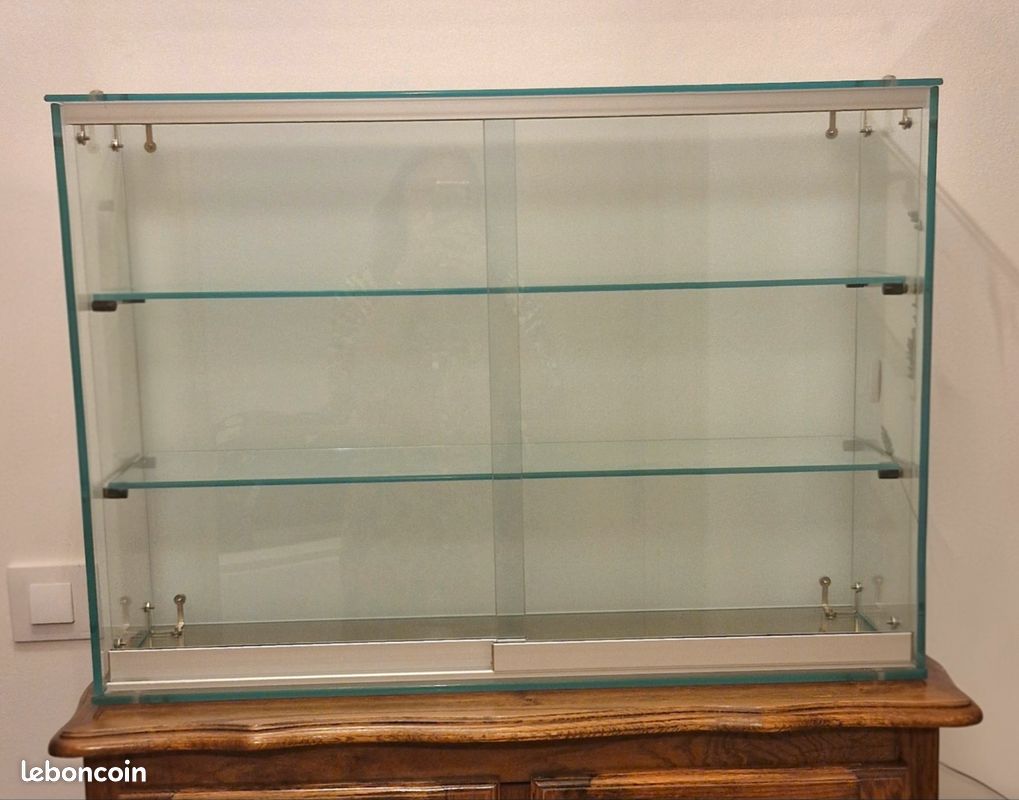 Vitrine verre trempé portes coulissante (image 1)