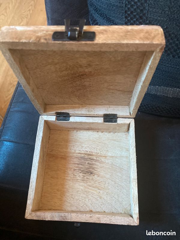 Boîte de rangement photo en bois