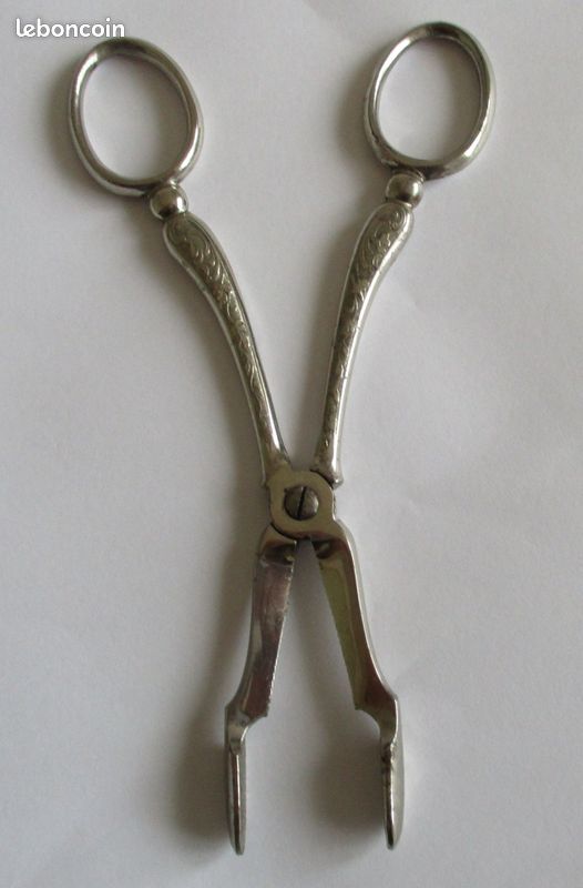 Ancienne Pince à Sucre Argentée - Longueur 12,5 Cm - Métal - Cuisine