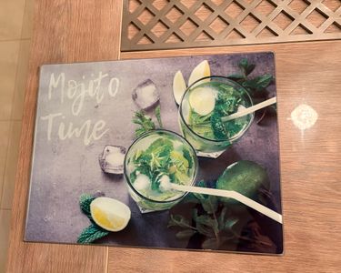 Planche à Découper Mojito En Verre SUD TRADING - Neuve