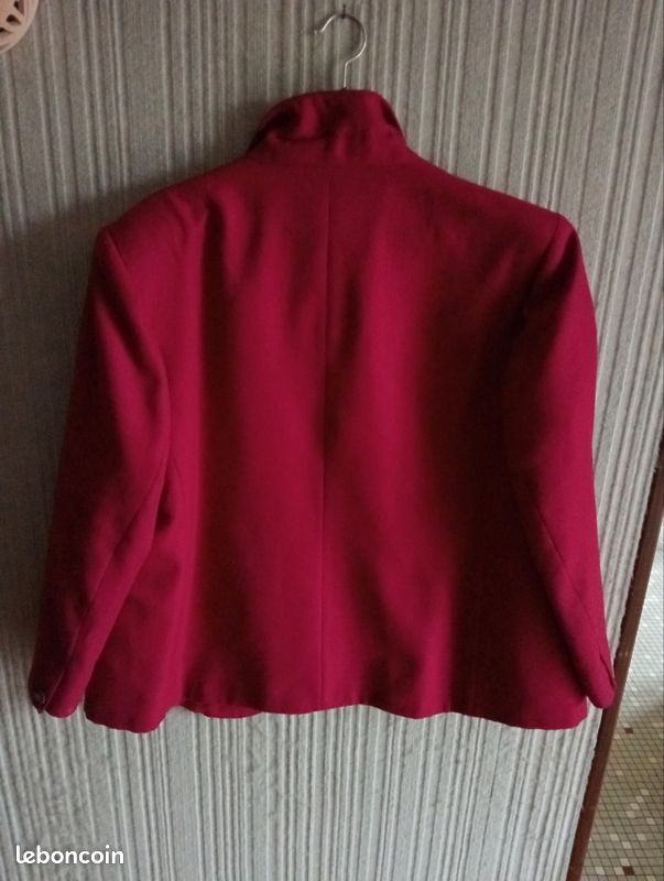 Veste Femme Afibel Taille 52 - Couleur Rouge Groseille, Occasion Très Bon état