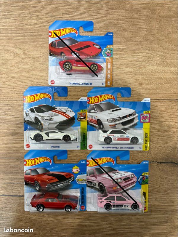 Lot De 51 Hot Wheels – Voitures Miniatures D'occasion, Collection Variée