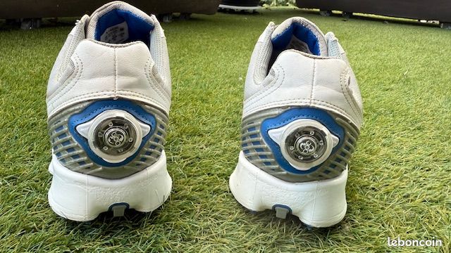 Chaussures De Golf FootJoy FJ Street Homme, Pointes Souples, Taille 10 M, Marron/blanc